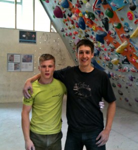 Together in the boulder gym Boulderwelt in Munich