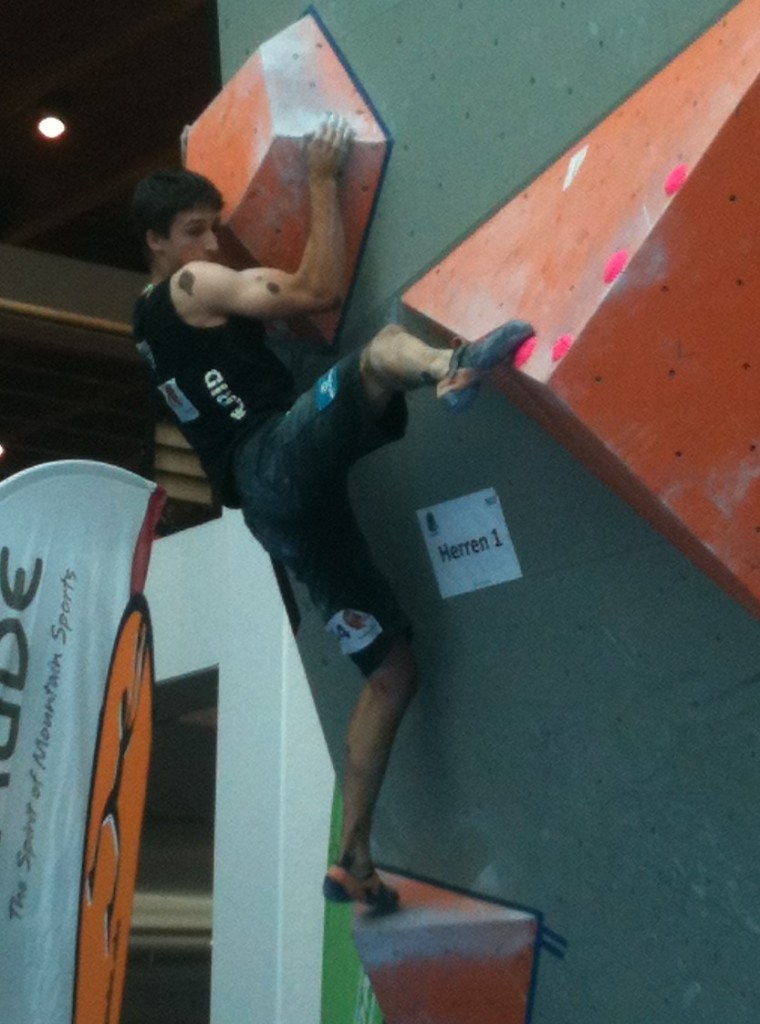 David in the first final boulder